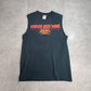 【STURGIS BIKE WEEK 2006 ノースリーブTシャツ】66TH ANNUAL スタージス バイクウィーク 両面プリント M ブラック 古着/8-53