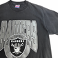 90s USA製 RAIDERS レイダース NFL ビッグロゴ Tシャツ ブラック L FRENCH ULTRA/7-55