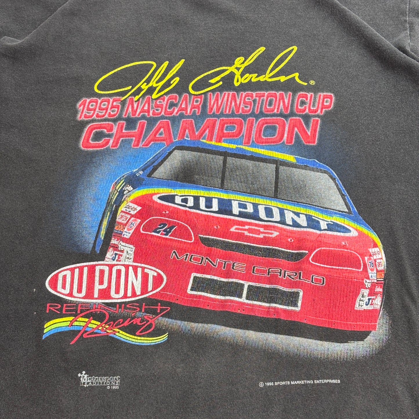 【Jeff Gordon 1995 NASCAR Winston Cup Champion Tシャツ】1995年 NASCAR チャンピオン USA製 Motorsports Traditions 両面プリント 90s ヴィンテージ 古着/7-89
