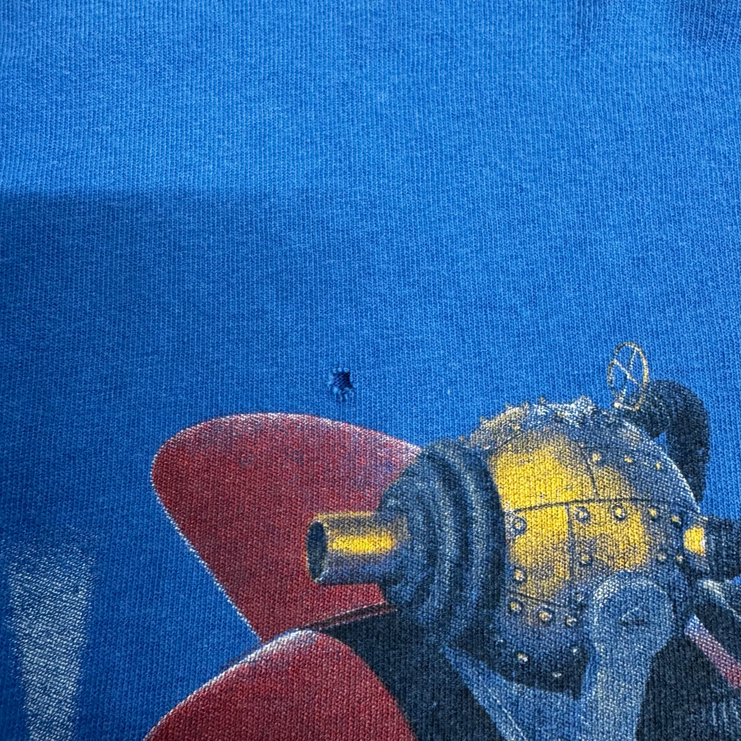【Wallace & Gromit 飛行機プリントTシャツ】ウォレスとグルミット / DELTA / キャラクターTシャツ / ブルー/7-67