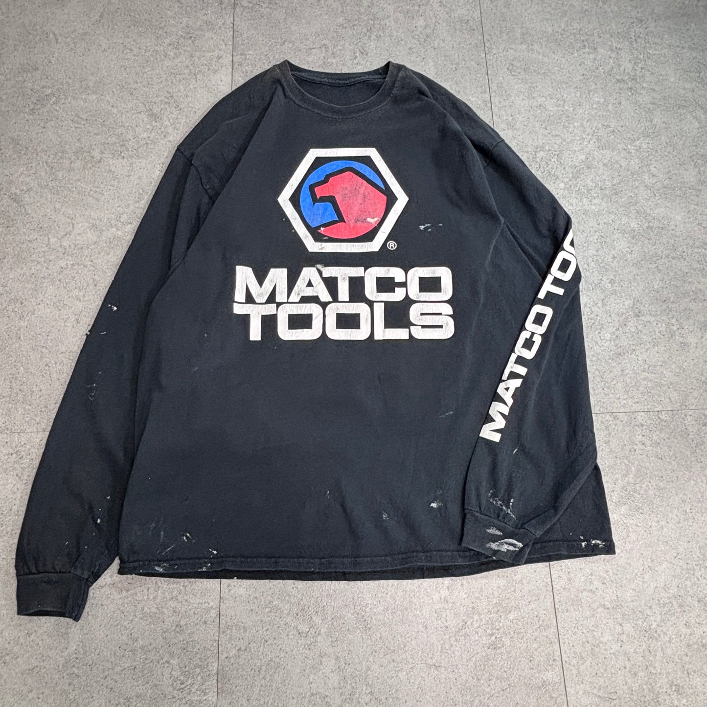 【MATCO TOOLS ロングスリーブTシャツ ブラック 両面プリント】8-27
