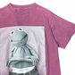 【Kermit Clein カーミット パロディ Tシャツ】くすみエンジ系 キャラクター プリントT 古着/6-8