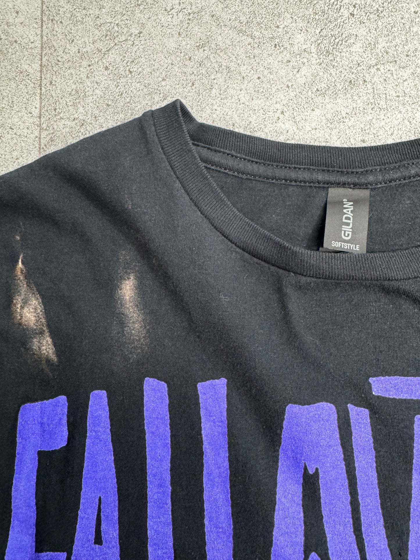 【Fall Out Boy バンドTシャツ】UFO グラフィック 両面プリント ブラック GILDAN XL 古着/8-68