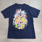【Disney（ディズニー）キャラクターTシャツ】オールスター キャッスル プリントTシャツ ネイビー/7-34