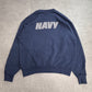 【U.S. NAVY SOFFE USA製 スウェット】ネイビー L 両面プリント ミリタリー アメリカ海軍 古着/9-14