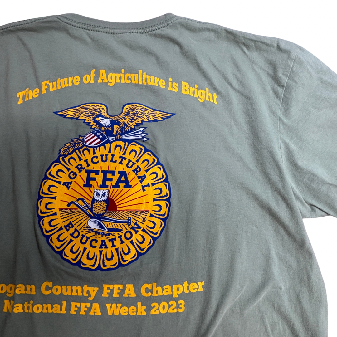 FFA（Future Farmers of America）バックプリントTシャツ National FFA Week 2023 GILDAN Softstyle XL セージグリーン/7-48