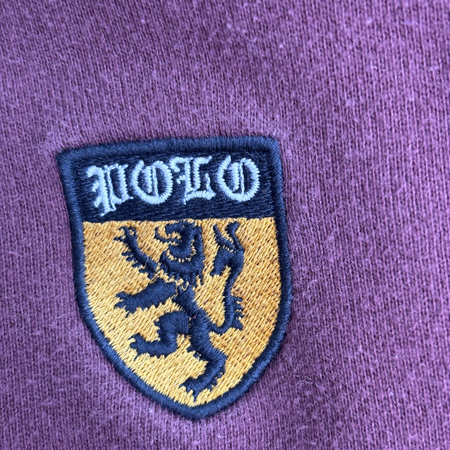 【Polo by Ralph Lauren Vネックスウェット Sサイズ】ポロ ラルフローレン ワッペンロゴ 刺繍ロゴ バーガンディ 100%コットン/2-97