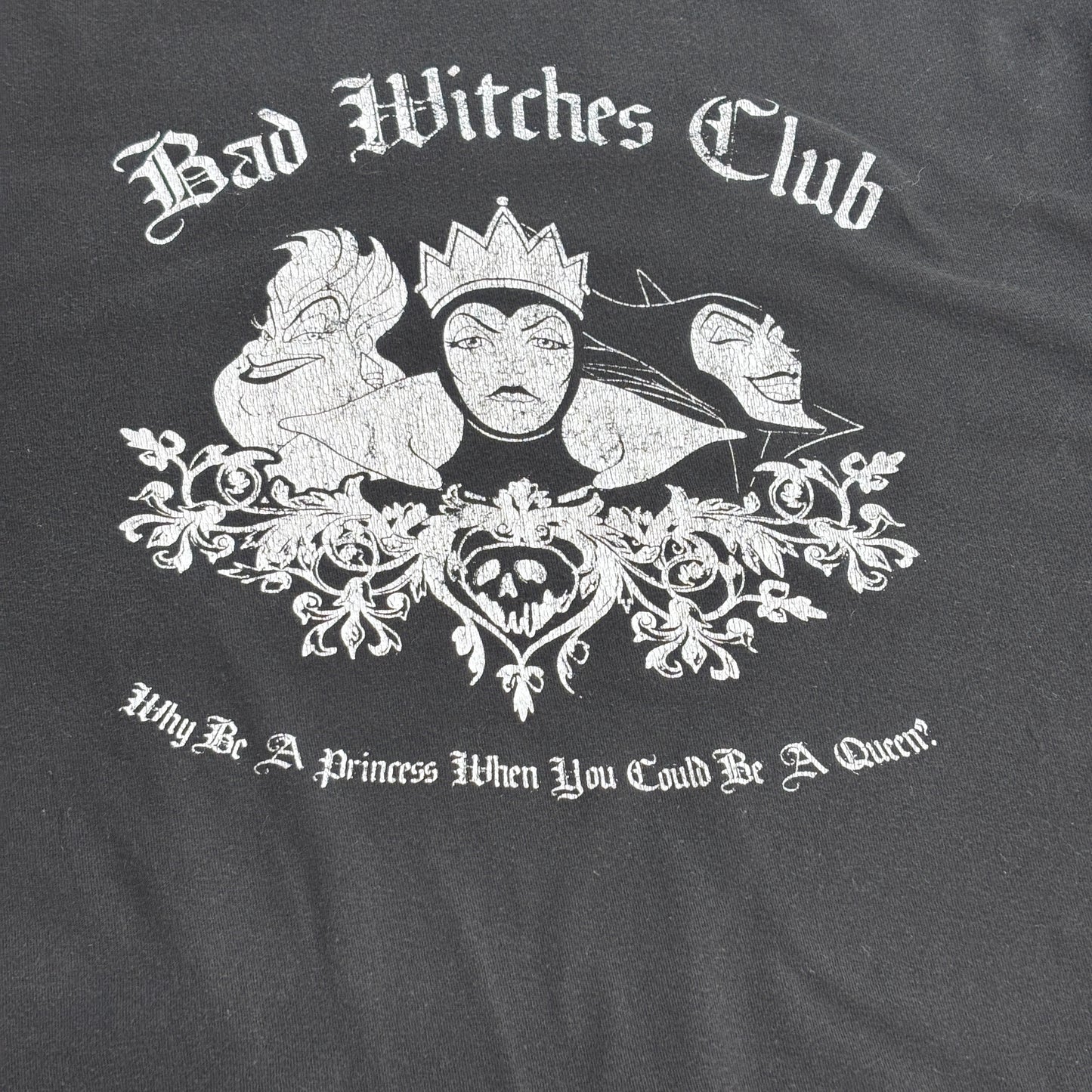 【Disney Villains Bad Witches Club Tシャツ】ディズニー ヴィランズ 半袖 プリントTシャツ ブラック L 古着
/7-96