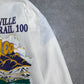 【90s Hanes ACTIVEWEAR LEADVILLE TRAIL 100 スウェット Lサイズ】ヘインズ USAファブリック ヴィンテージ クルーネック トレーナー ランイベント アニマルプリント/2-100