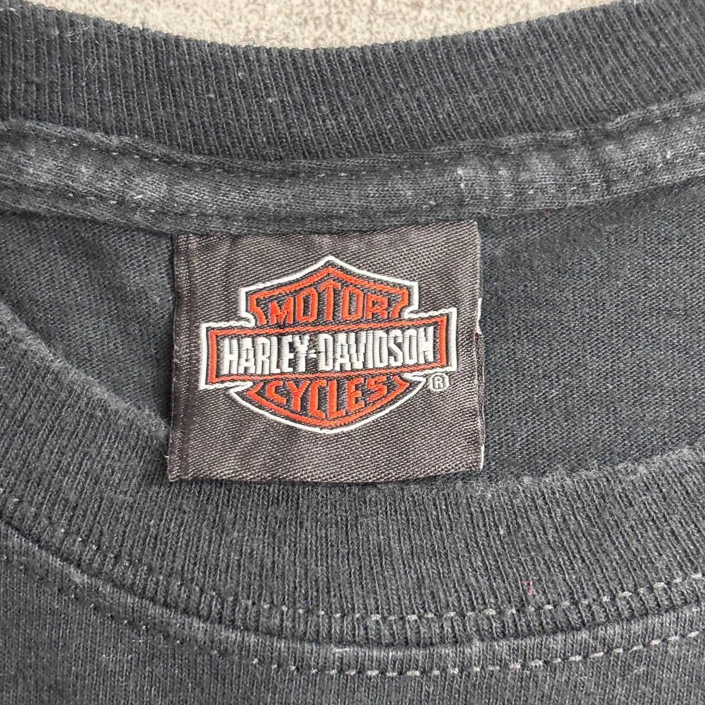 【Harley-Davidson × LOONEY TUNES Tシャツ】2014 ハーレーダビッドソン × ルーニー・テューンズ タズマニアンデビル 両面プリント 半袖Tシャツ/8-19