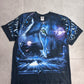 2001 LIQUID BLUE ウルフ フルプリントTシャツ USA製生地 オオカミ アニマルT ブラック XL/4-26