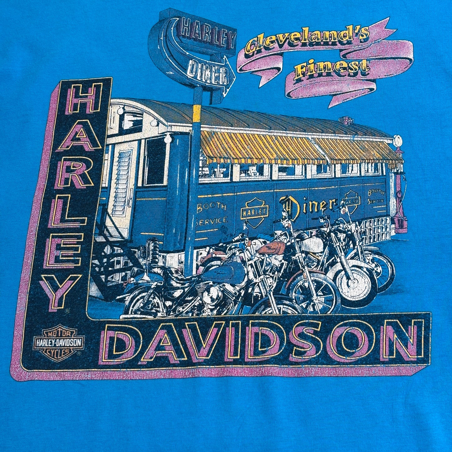 【Harley-Davidson Cleveland Ohio プリントTシャツ】South East 両面プリント USA製 XXL 古着/8-15