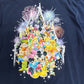 【Disney（ディズニー）キャラクターTシャツ】オールスター キャッスル プリントTシャツ ネイビー/7-34