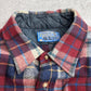 【Pendleton チェック柄 ウールシャツジャケット】ペンドルトン USA製 100%ヴァージンウール キルティングライナー付き 古着/8-10