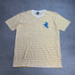【SANTA CRUZ Screaming Hand ボーダーTシャツ XL イエロー×ホワイト】7-105
