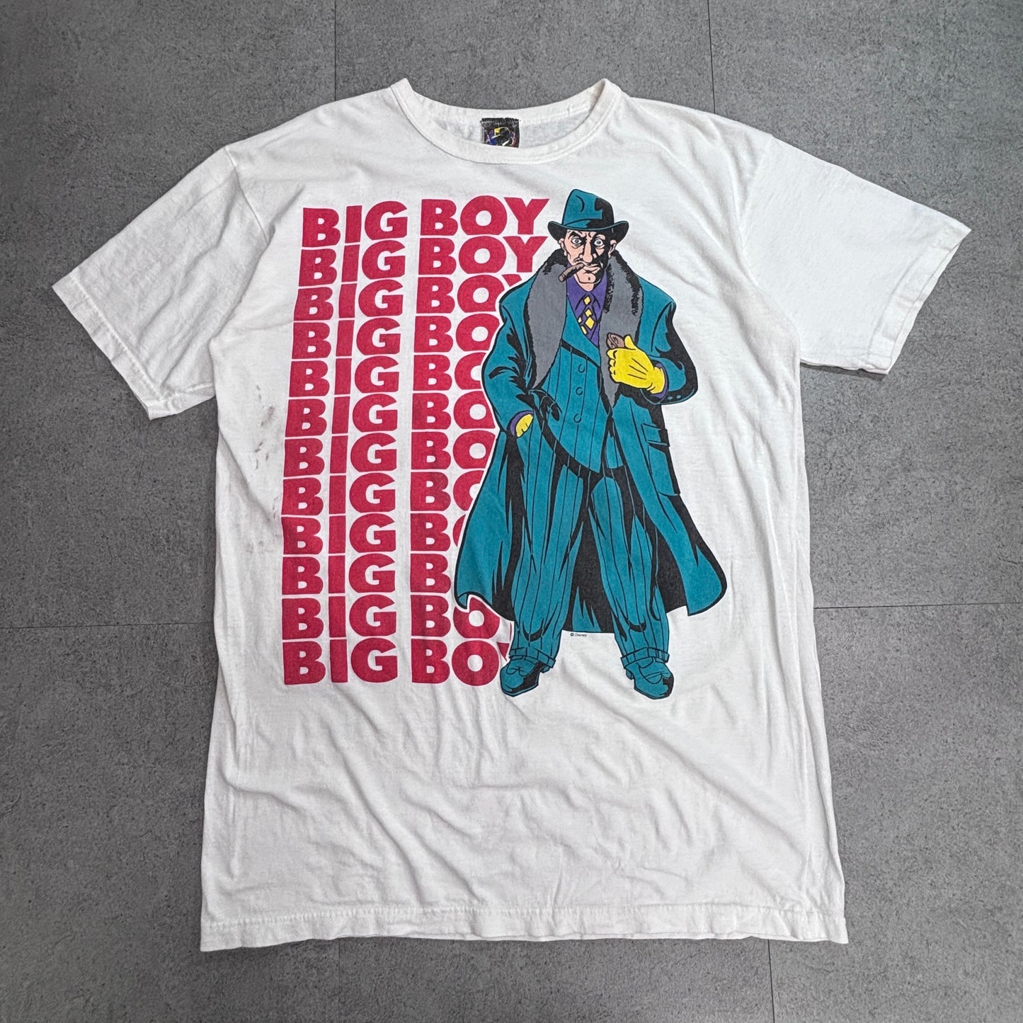 【Dick Tracy “BIG BOY” Tシャツ】Disney ディック・トレイシー BIG BOY キャラクターTシャツ ©Disney ヴィンテージ/7-90