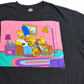 【The Simpsons ファミリーフォトプリントTシャツ】2014年 ブラック XLサイズ マット・グレイニング オフィシャル 古着/7-103