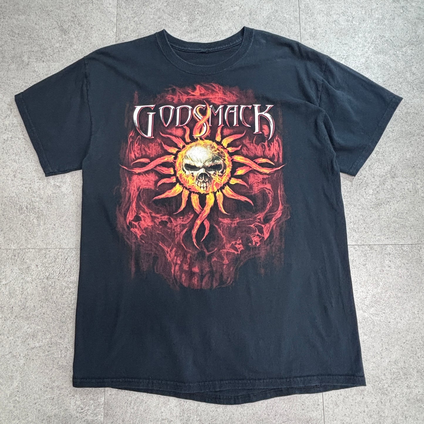 【Godsmack MASS CHAOS TOUR 2012 バンドTシャツ】ブラック/7-21