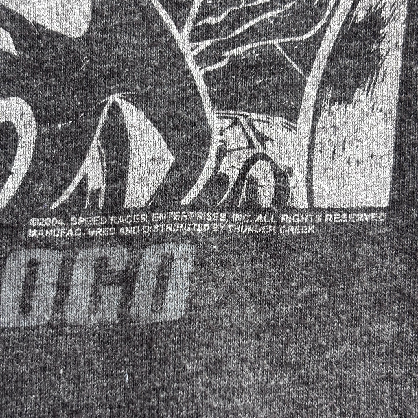 【SPEED RACER（スピードレーサー／マッハGoGoGo）リンガーTシャツ】レーシング プリントTシャツ チャコールグレー/7-33