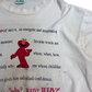 【Sesame Street Elmo プリントTシャツ】エルモ キャラクターT 生成り セサミストリート 古着/5-5