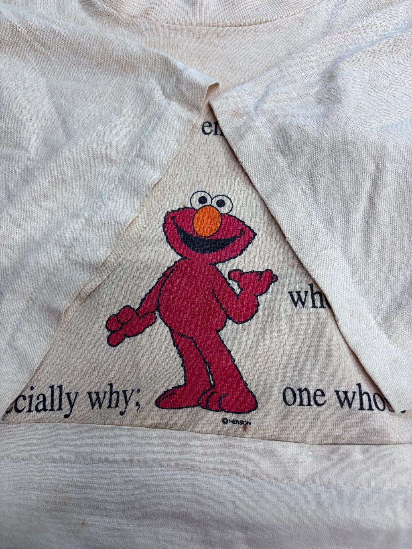 SESAME STREET GENERAL STORE ELMO プリントTシャツ オフホワイト セサミストリート エルモ キャラクターTシャツ/4-19