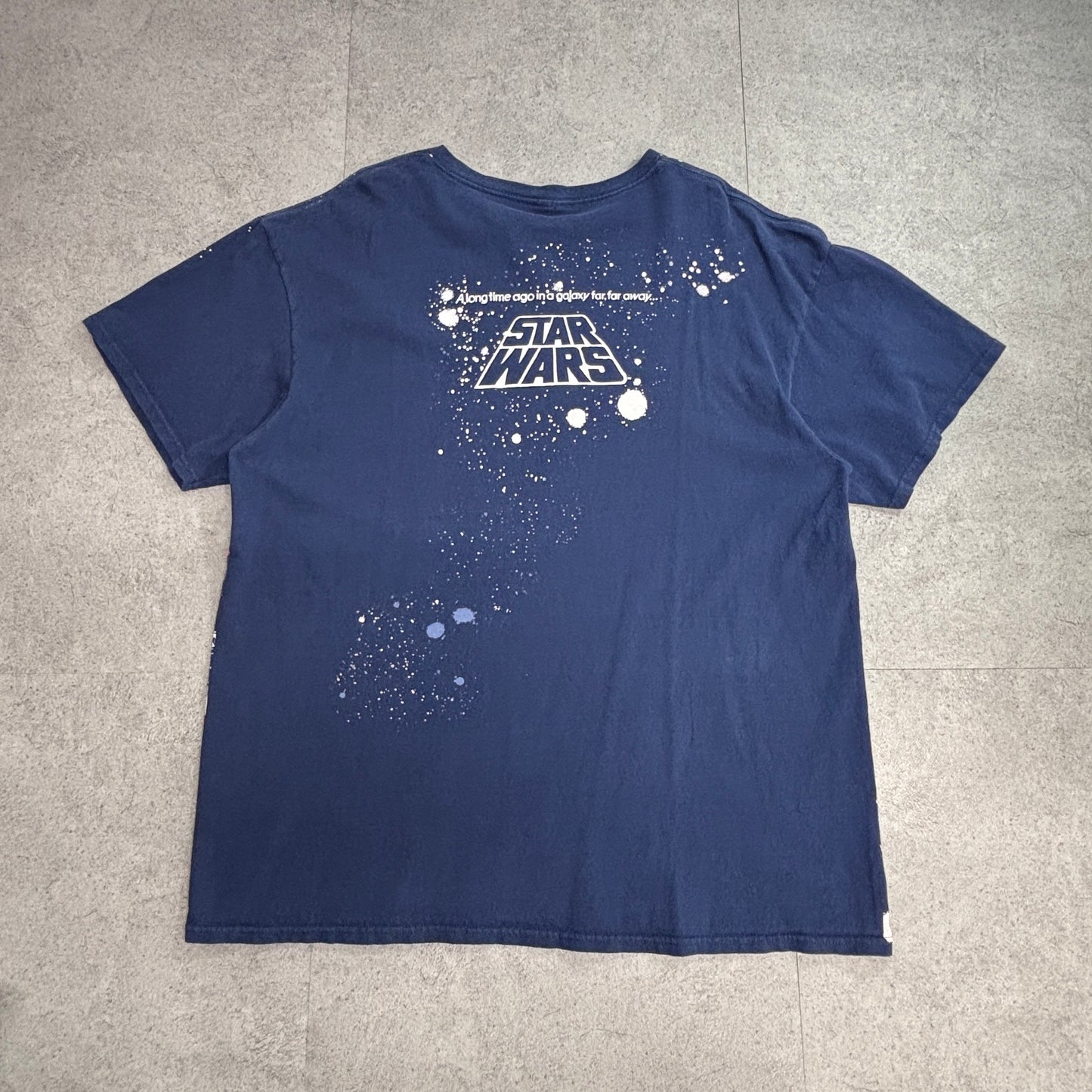 STAR WARS オールオーバープリント キャラクターTシャツ XL ネイビー/7-44