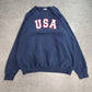 【USA ビッグロゴ スウェット】ALLSTYLE APPAREL XL ネイビー USA製 古着/9-11