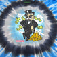 【MONOPOLY タイダイプリントTシャツ】モノポリー Mr. Monopoly お金柄 XL ハイチ製 キャラクターT 古着/8-7