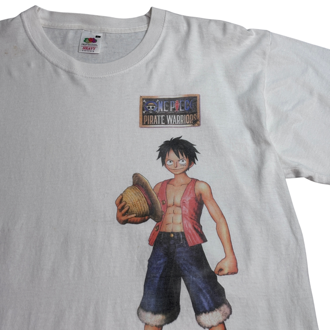【ONE PIECE PIRATE WARRIORS モンキー・D・ルフィ Tシャツ】FRUIT OF THE LOOM HEAVY COTTON サイズL/8-75