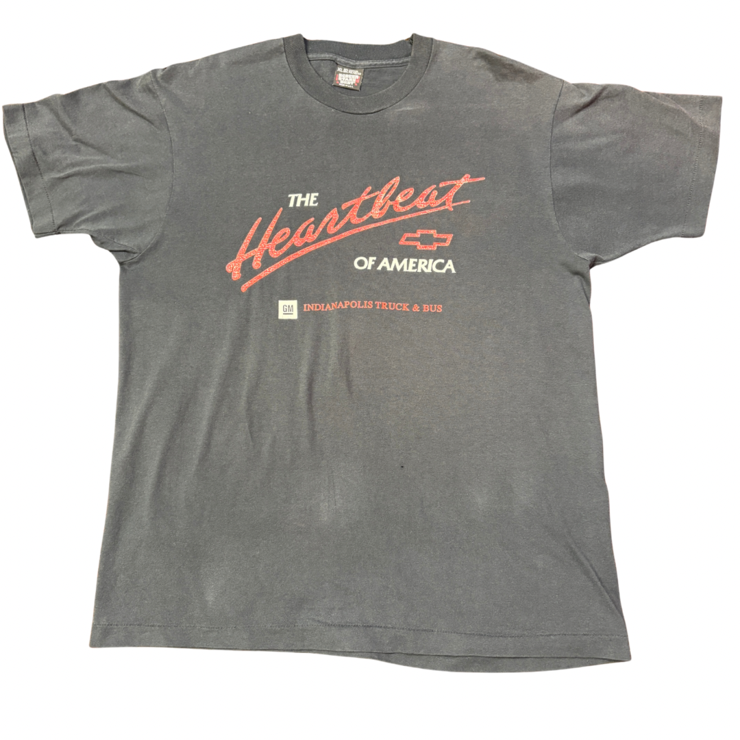 【90s USA製】GM シボレー “The Heartbeat of America” ヴィンテージTシャツ XL ブラック