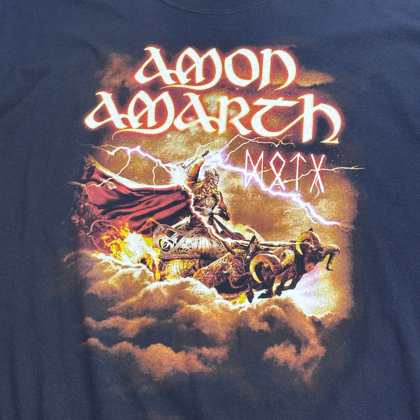 【Amon Amarth Deceiver of the Gods USA Tour 2014 バンドTシャツ】ブラック / 両面プリント / Anvilボディ / 2XL/7-1