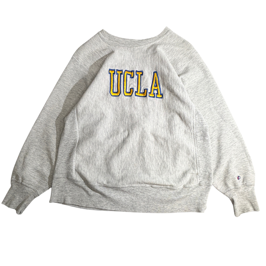 【Champion】トリコタグ USA製 Reverse Weave “UCLA” カレッジスウェット グレー LARGE チャンピオン リバースウィーブ 80s〜90s アメリカ製 古着