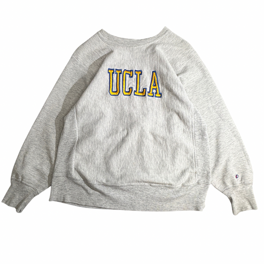 【Champion】トリコタグ USA製 Reverse Weave “UCLA” カレッジスウェット グレー LARGE チャンピオン リバースウィーブ 80s〜90s アメリカ製 古着