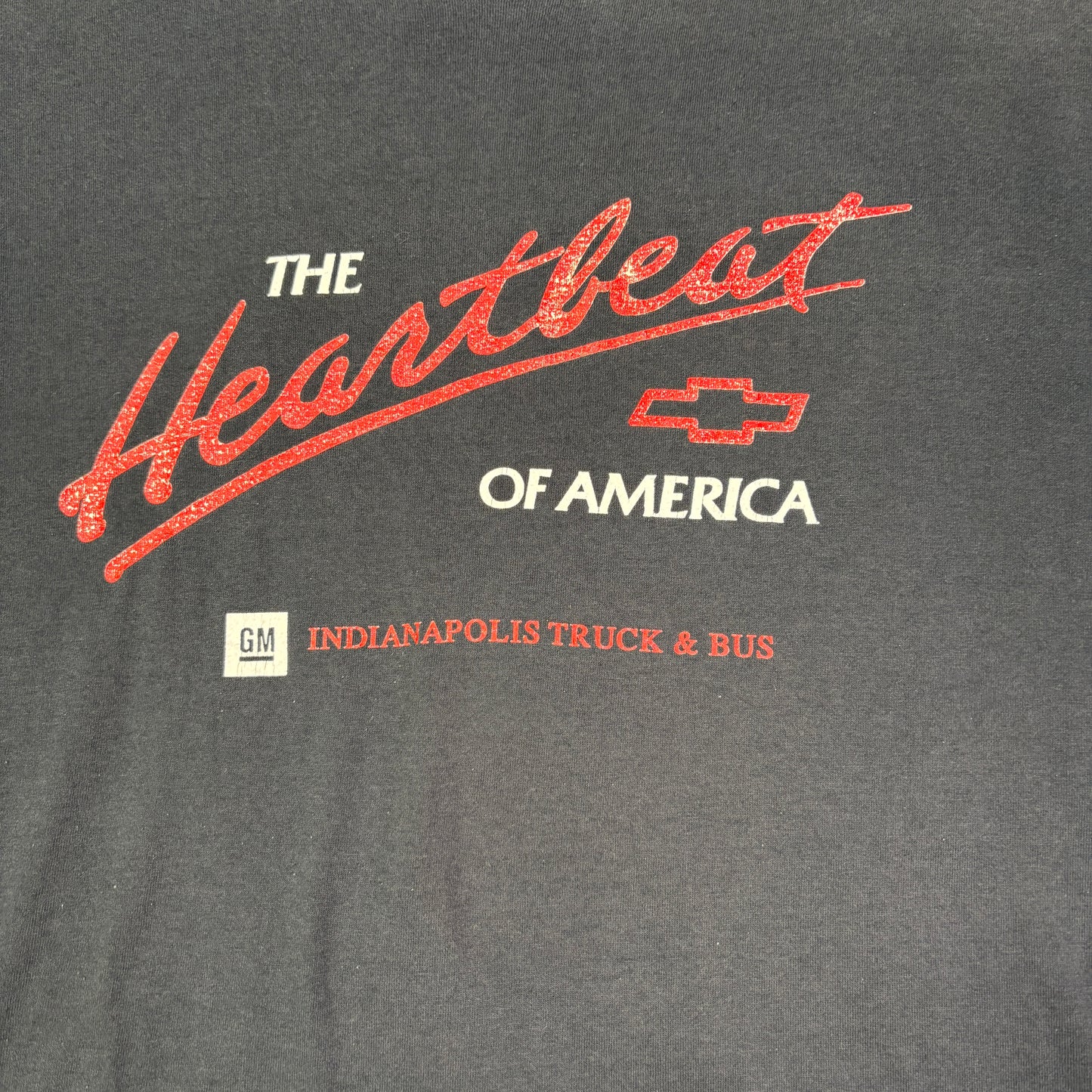 【90s USA製】GM シボレー “The Heartbeat of America” ヴィンテージTシャツ XL ブラック
