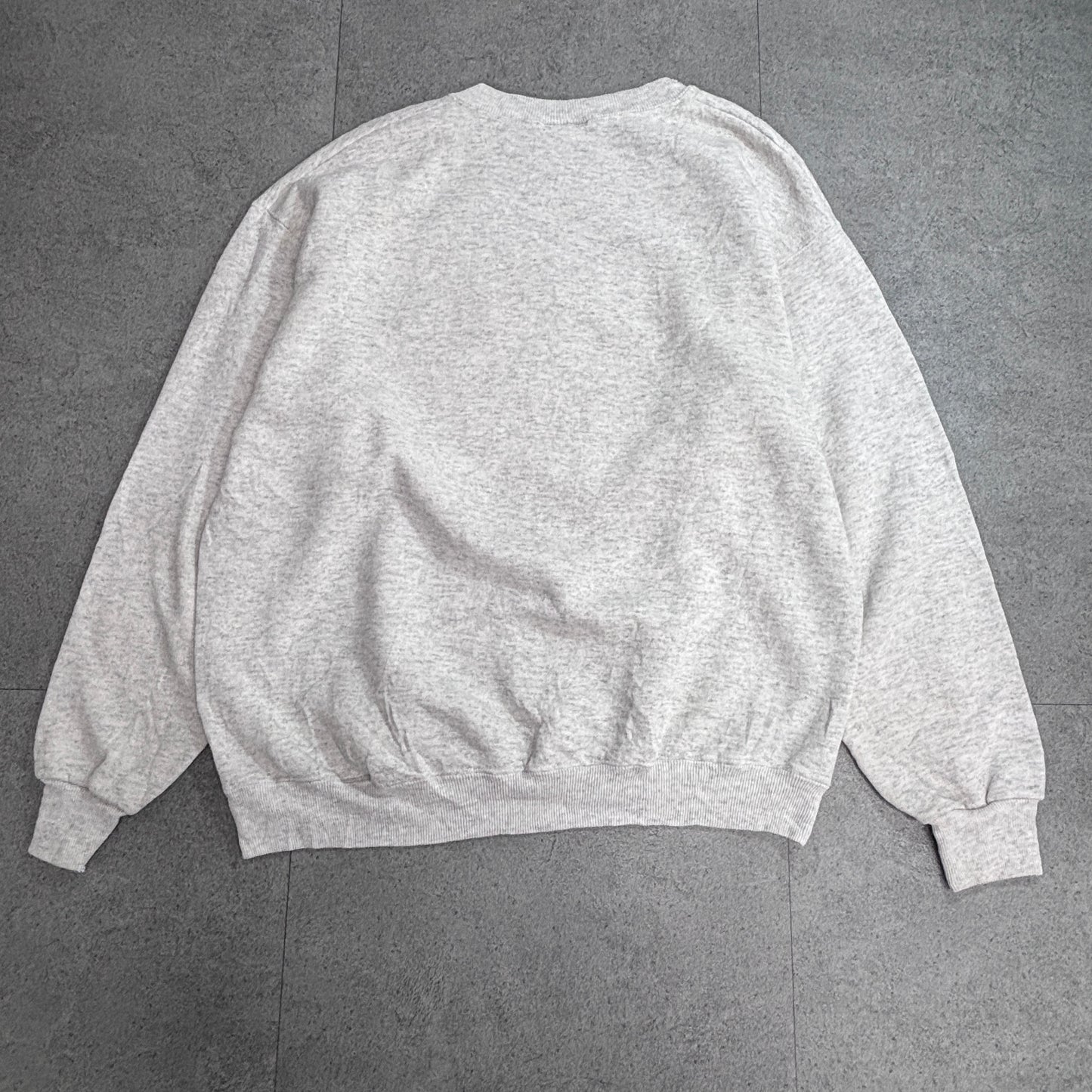 90s USA製 Lee HEAVYWEIGHT NEW HAMPSHIRE オオカミ アニマルプリント スウェット L 杢グレー/3-23