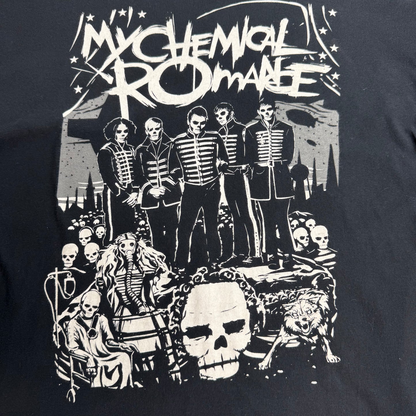 【My Chemical Romance プリントTシャツ】バンドT / ロックT / ブラック / モノトーンプリント/6-11