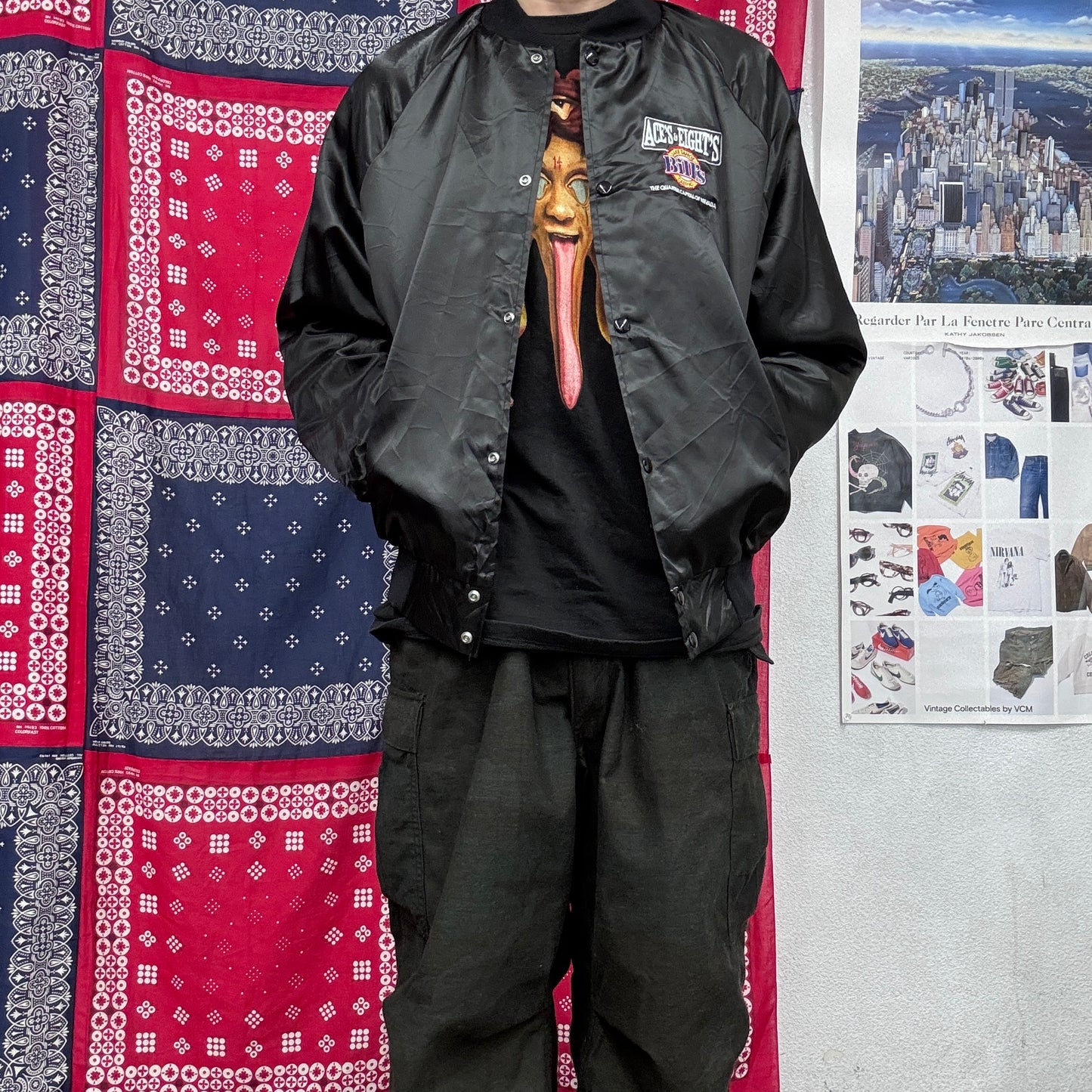 WestArk ナイロンジャケット USA製 L ブラック 刺繍ロゴ バックデザイン｜後ろで魅せるやつです/3-34