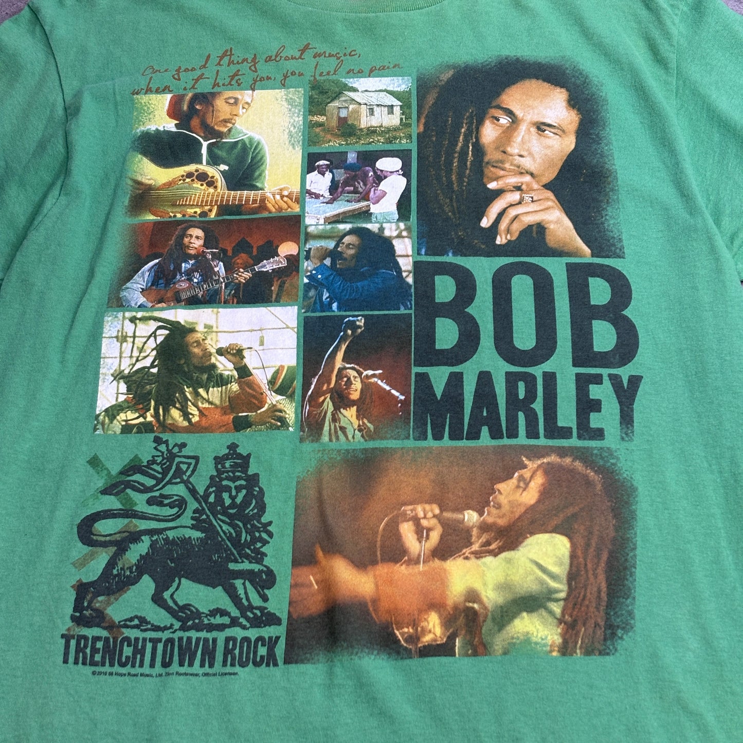 【2010 BOB MARLEY “TRENCHTOWN ROCK” フォトプリント Tシャツ】ZION ROOTSWEAR サイズL/8-76