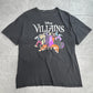 【Disney VILLAINS プリントTシャツ】ディズニー ヴィランズ ブラック キャラクター アニメT 古着/6-2