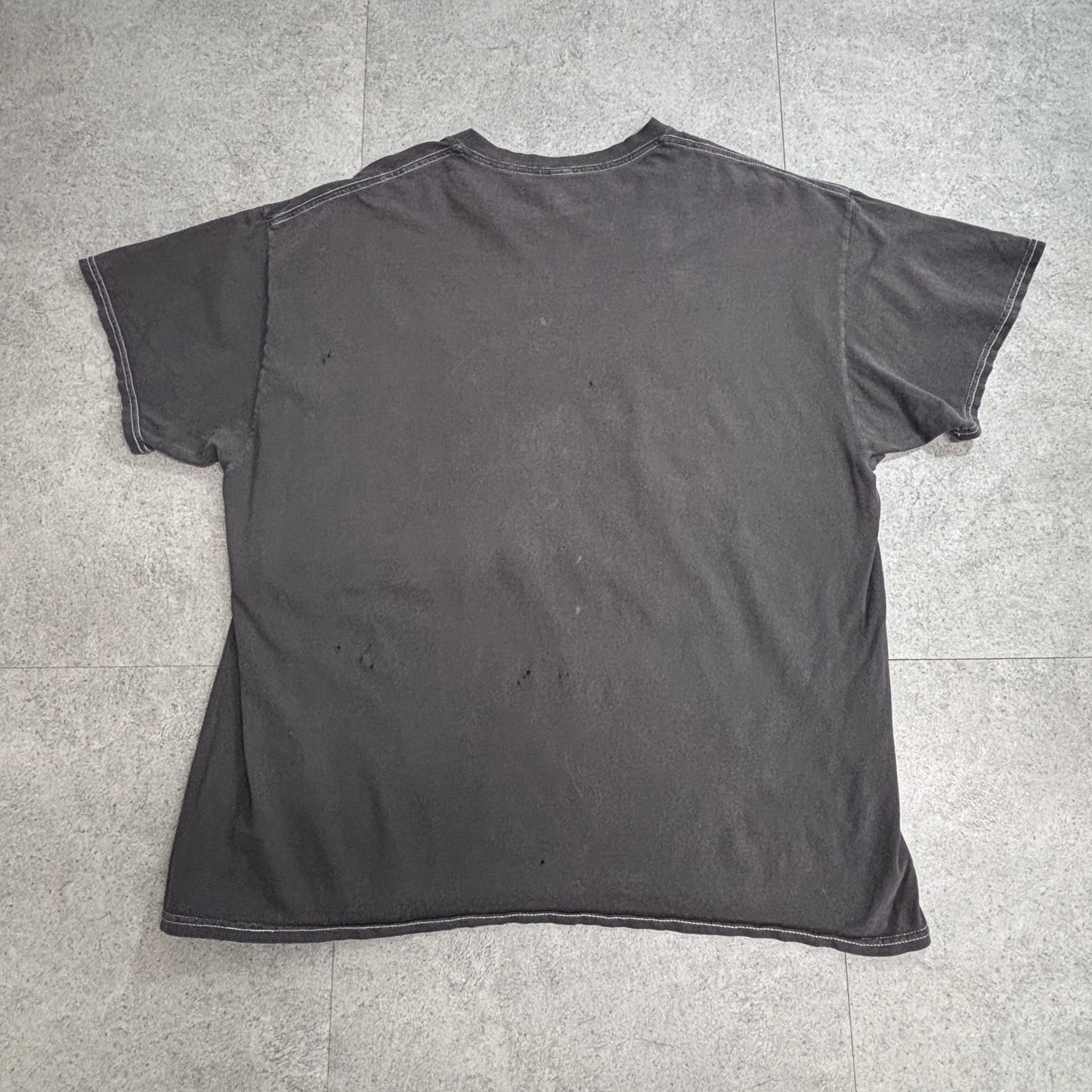 【DEATH ROW RECORDS プリントTシャツ】デスロウレコード HIPHOP RAP オフィシャル ブラック フェード L 古着/7-98