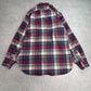 【Pendleton チェック柄 ウールシャツジャケット】ペンドルトン USA製 100%ヴァージンウール キルティングライナー付き 古着/8-10