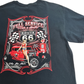 Route 66 ピンナップガール ホットロッド 両面プリントTシャツ ブラック L/7-52
