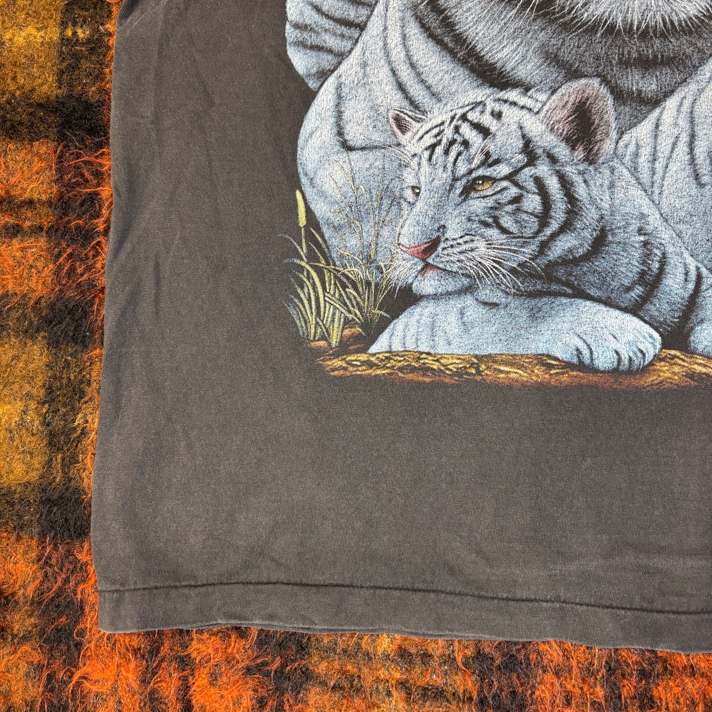 【WILD LIFE】ホワイトタイガー親子Tシャツ｜アニマルフォトリアルプリント