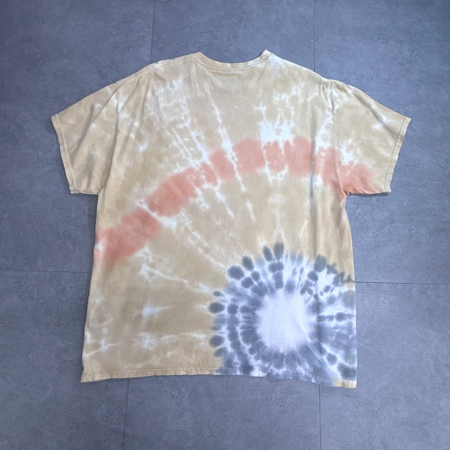 【Claude Monet “TOURNESOLS” アートプリントTシャツ】モネ / ひまわり / アートT / タイダイ染め / ベージュ系/7-66