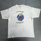 【1996 LIFEforms International “HOP DREAMS” フロッグ バスケットボール プリントTシャツ】90s アートTシャツ ホワイト 古着/8-63
