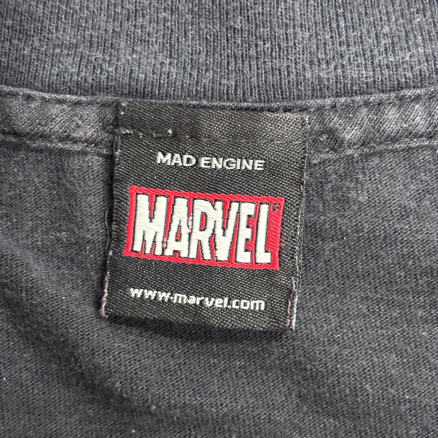 【MARVEL アイアンマン Tシャツ】ブラック 半袖 キャラクターTシャツ MARVEL MAD ENGINE/7-5