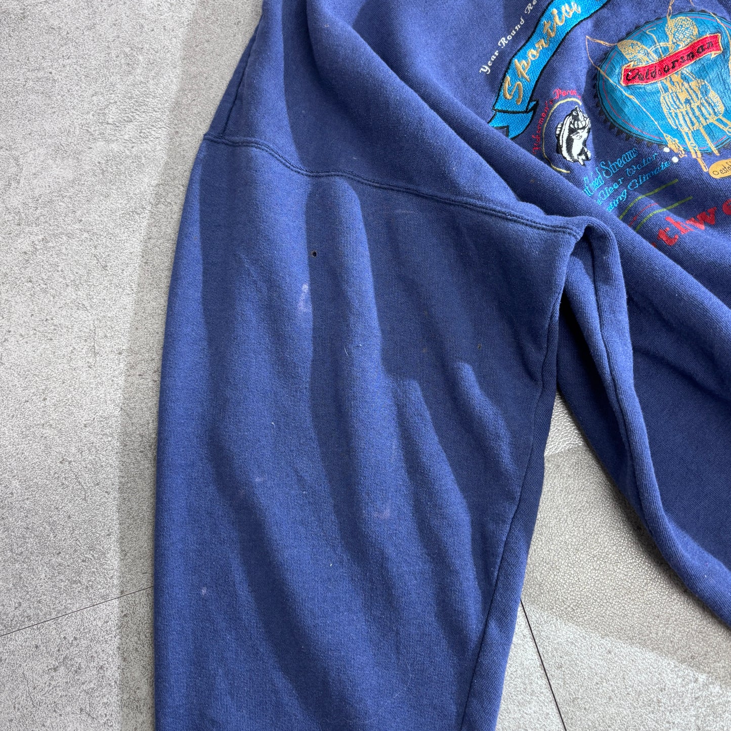 NORTHWEST TERRITORY アウトドア刺繍スウェット / ブルー / XL/2-43