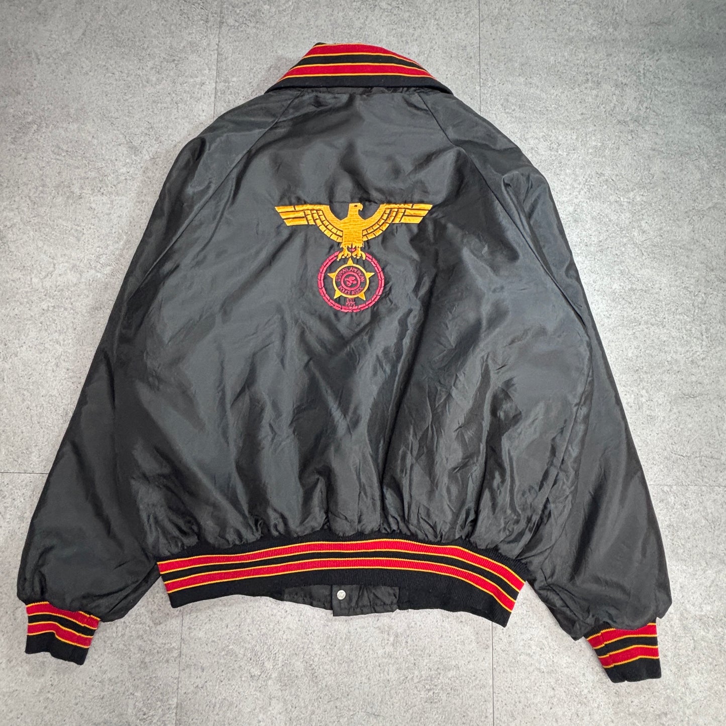 USA製 HARVARD CLOTHING GERMAN AMERICAN POLICE ASSOC 刺繍 ナイロンジャケット ヴィンテージ/3-7