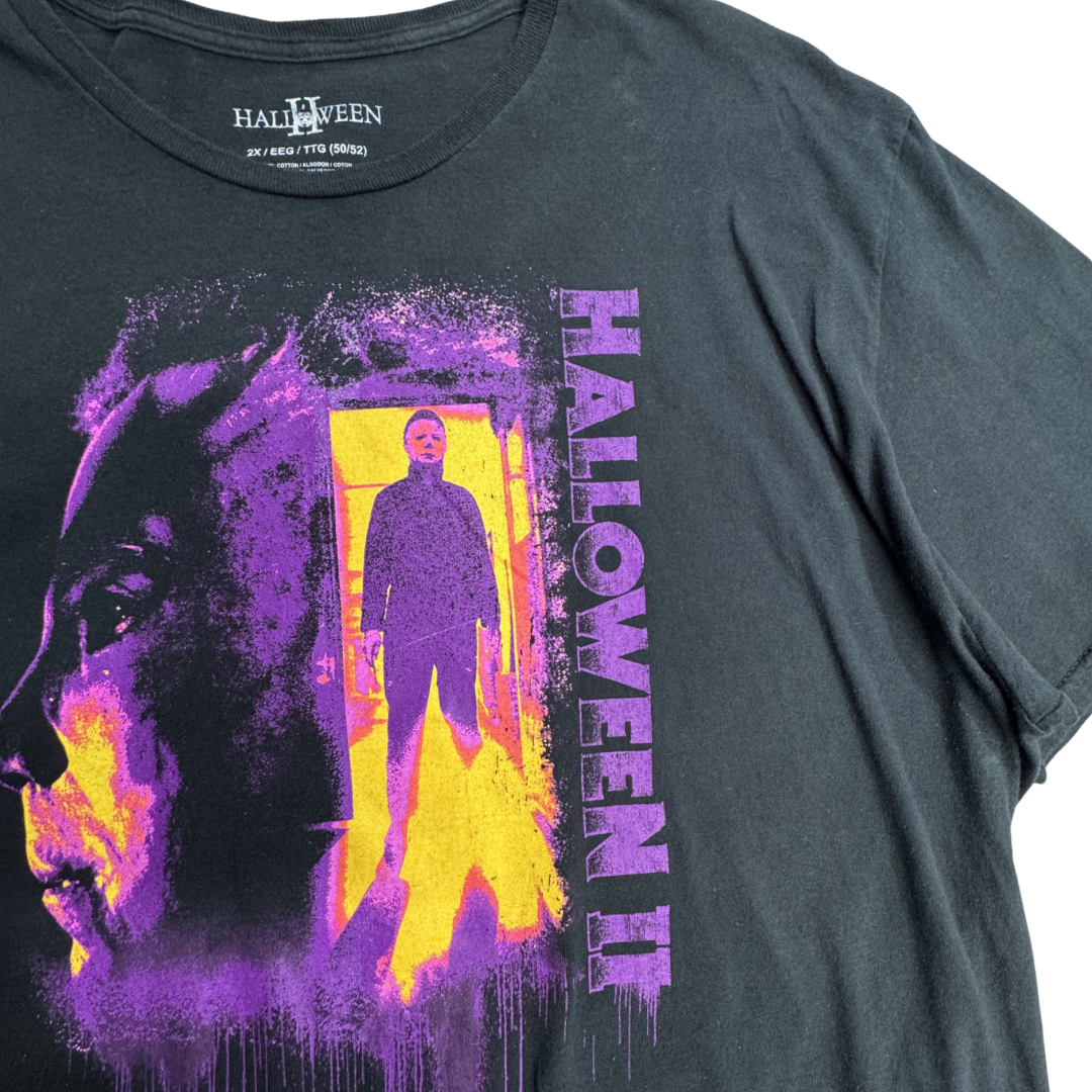 HALLOWEEN II マイケル・マイヤーズ 映画Tシャツ ブラック 2XL オフィシャル ホラー ムービーT/7-54