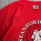 【ONEITA POWER 50/50】STANFORD SABERS アニマルキャラクター プリントTシャツ USA製 レッド/7-38